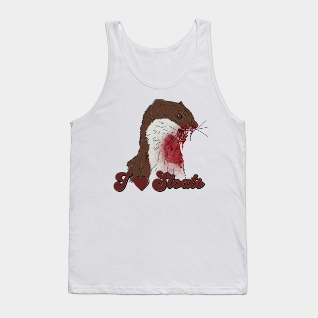 I Love Stoats Tank Top by H. R. Sinclair